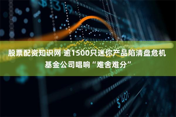 股票配资知识网 逾1500只迷你产品陷清盘危机 基金公司唱响“难舍难分”
