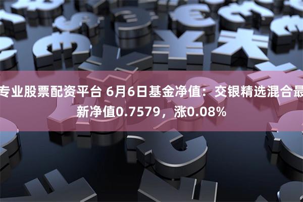专业股票配资平台 6月6日基金净值：交银精选混合最新净值0.7579，涨0.08%