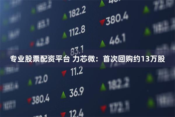 专业股票配资平台 力芯微：首次回购约13万股