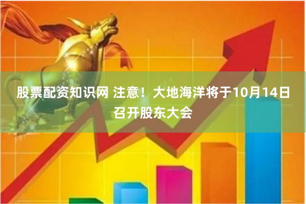 股票配资知识网 注意！大地海洋将于10月14日召开股东大会