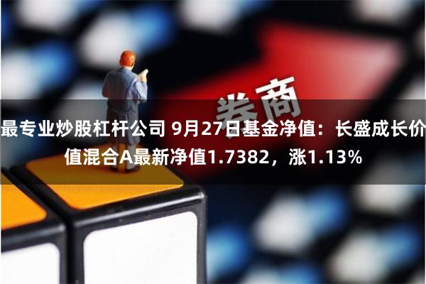 最专业炒股杠杆公司 9月27日基金净值：长盛成长价值混合A最新净值1.7382，涨1.13%