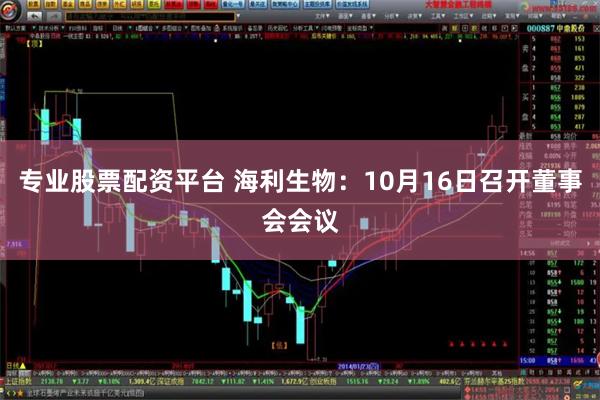 专业股票配资平台 海利生物：10月16日召开董事会会议