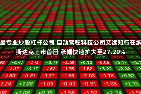 最专业炒股杠杆公司 自动驾驶科技公司文远知行在纳斯达克上市首日 涨幅快速扩大至27.29%