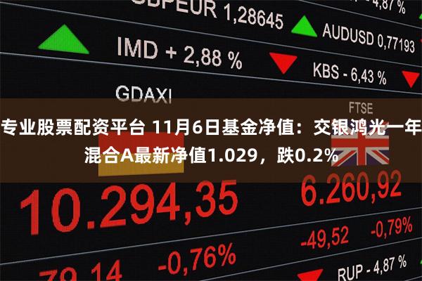 专业股票配资平台 11月6日基金净值：交银鸿光一年混合A最新净值1.029，跌0.2%