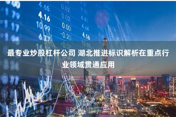 最专业炒股杠杆公司 湖北推进标识解析在重点行业领域贯通应用