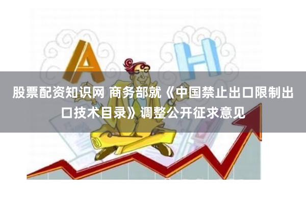 股票配资知识网 商务部就《中国禁止出口限制出口技术目录》调整公开征求意见