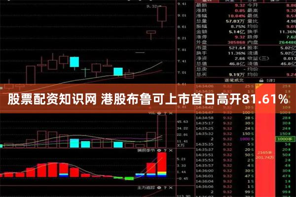 股票配资知识网 港股布鲁可上市首日高开81.61%