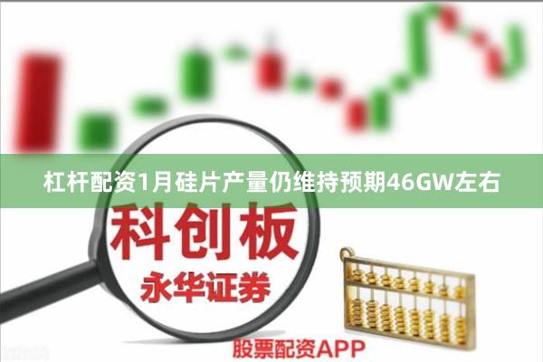 杠杆配资1月硅片产量仍维持预期46GW左右