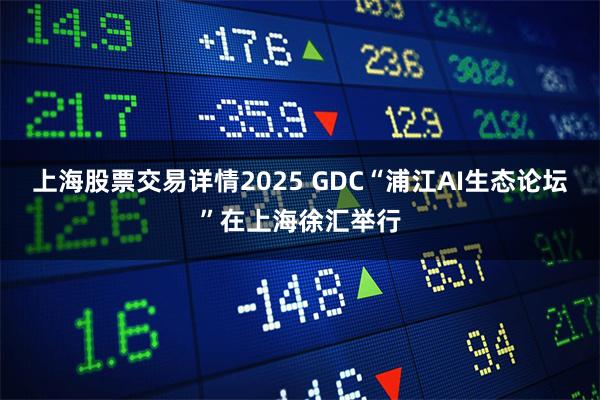 上海股票交易详情2025 GDC“浦江AI生态论坛”在上海徐汇举行