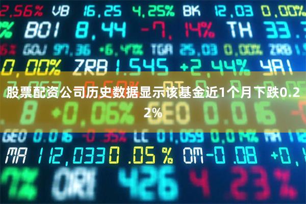 股票配资公司历史数据显示该基金近1个月下跌0.22%